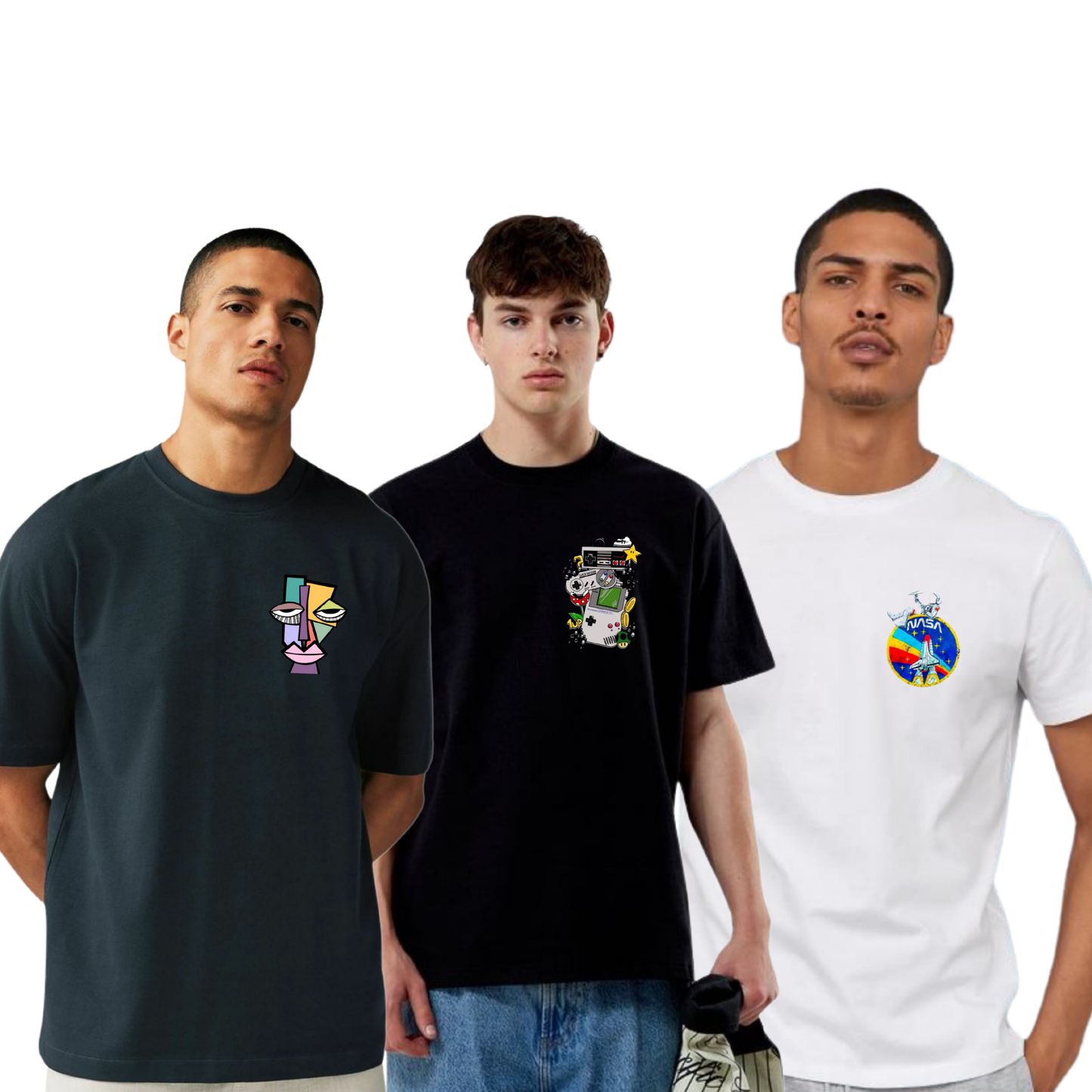 ROUND NECK GRAPHIC TSHIRTS COMBO OF 3