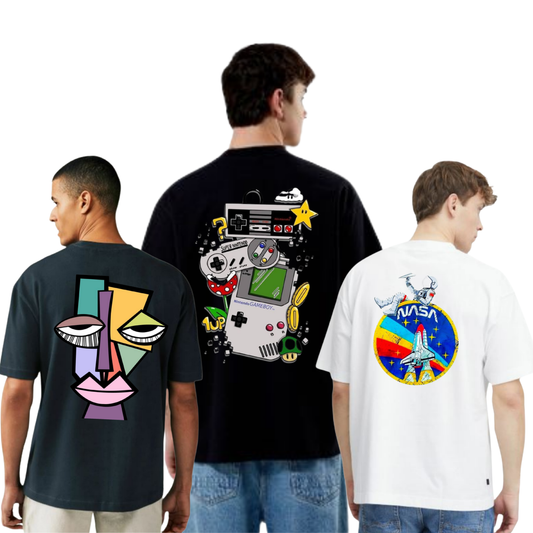 ROUND NECK GRAPHIC TSHIRTS COMBO OF 3