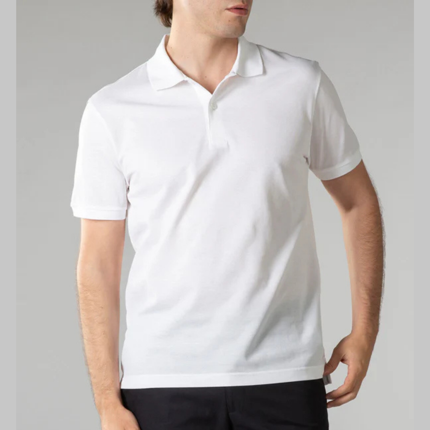 WHITE COLOUR POLO REGULAR FIT UNISEX T-SHIRT