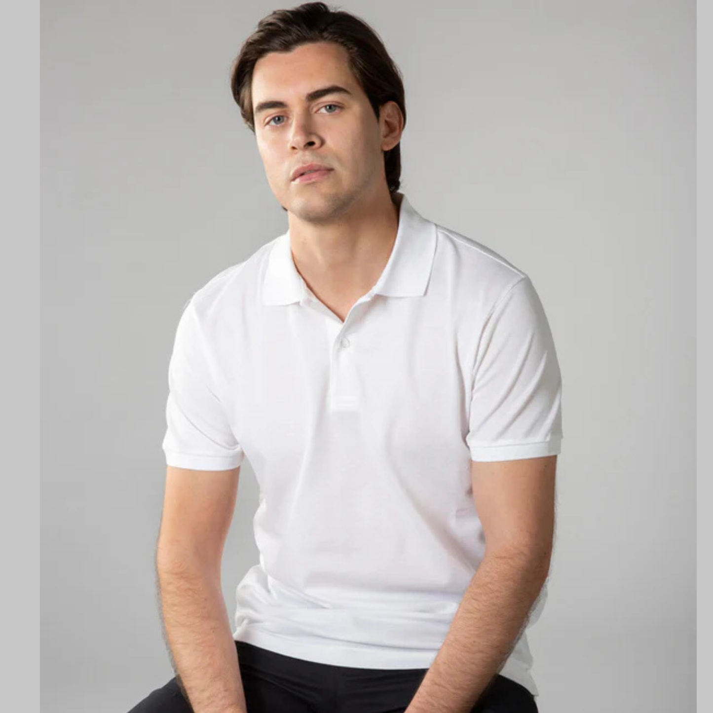 WHITE COLOUR POLO REGULAR FIT UNISEX T-SHIRT
