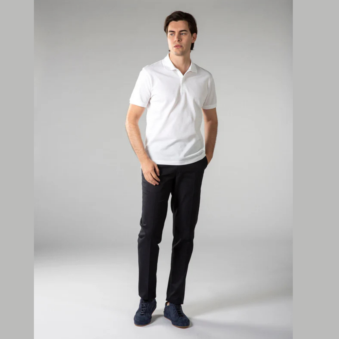 WHITE COLOUR POLO REGULAR FIT UNISEX T-SHIRT