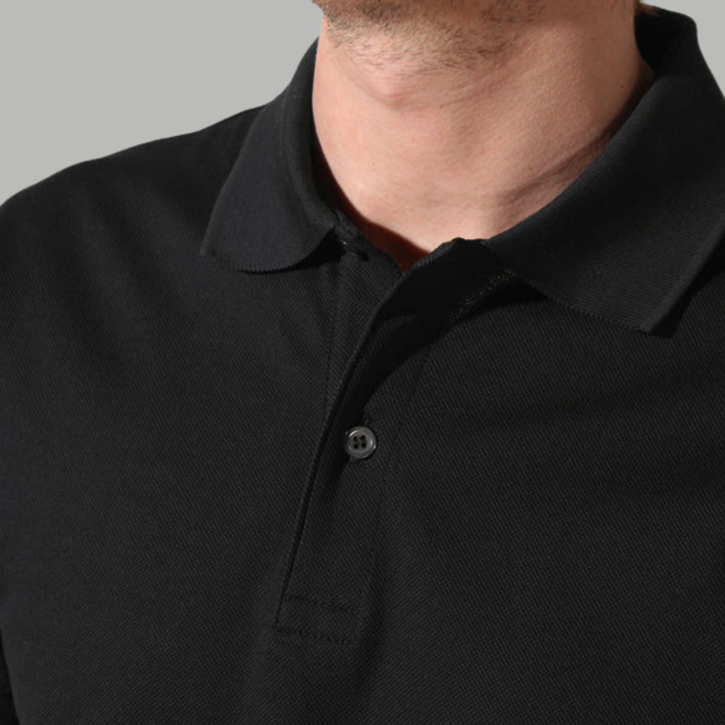 BLACK COLOUR POLO REGULAR FIT UNISEX T-SHIRT