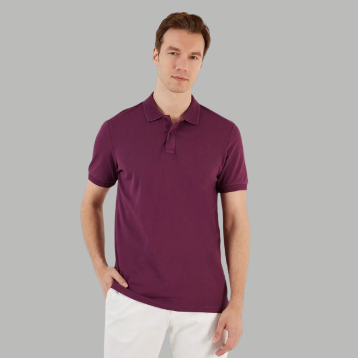 WINE RED ROUND NECK REGULAR FIT UNISEX T-SHIRT