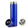 Hot & Cold Flask Bottle Temperature Display Indicator Insulated Stainless Steel Smart Water Bottle, Double Wall Vacuum Intelligent Cup, Hot and Cold Drinks,500ml(Multicolor)(BLUE)