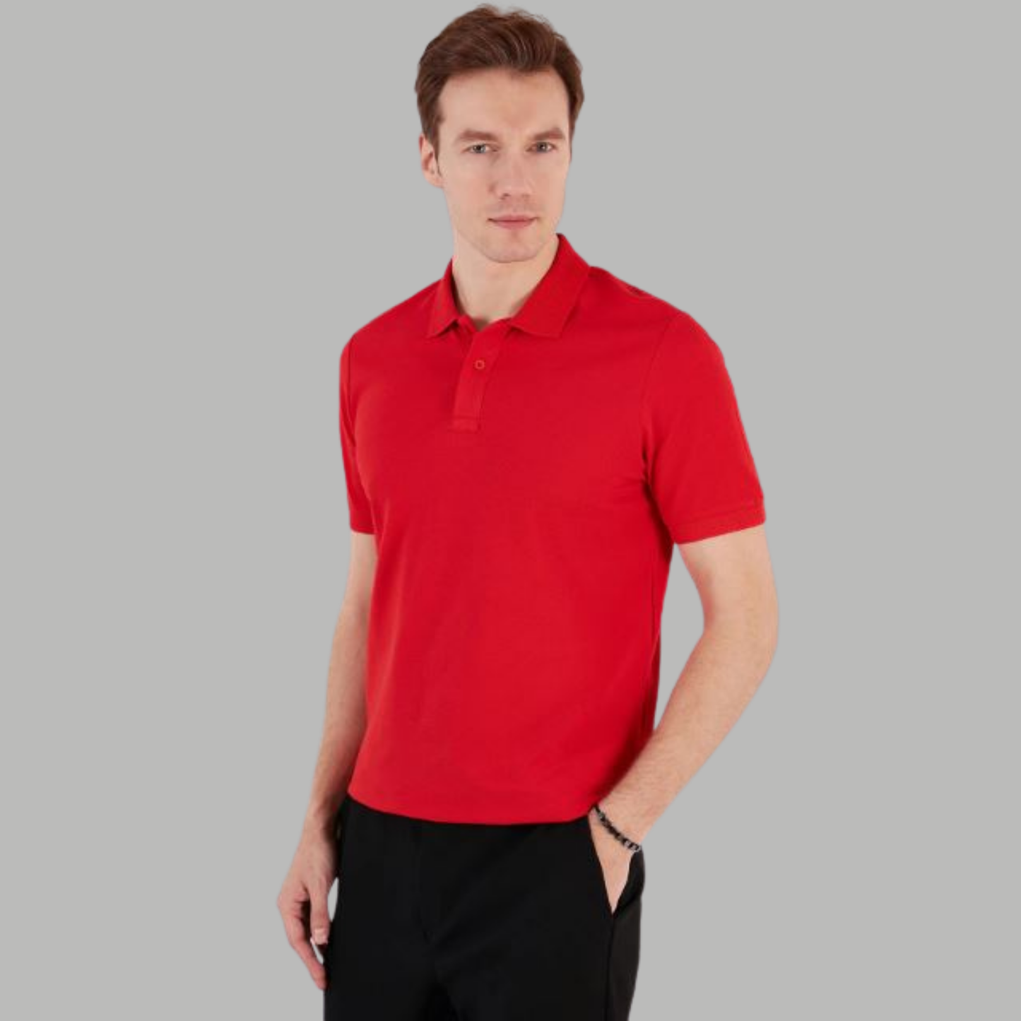 CANDY RED COLOUR POLO REGULAR FIT UNISEX T-SHIRT