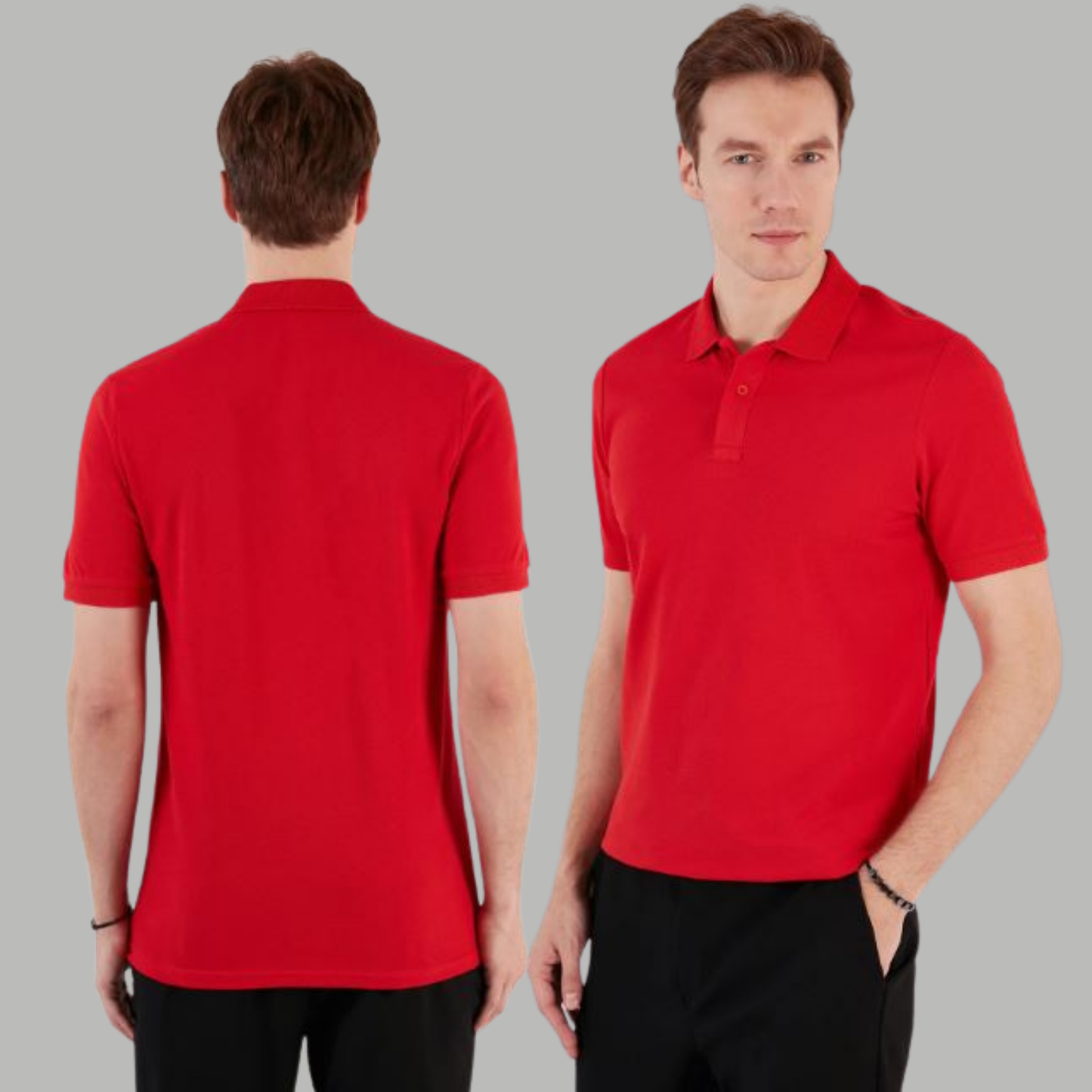 CANDY RED COLOUR POLO REGULAR FIT UNISEX T-SHIRT