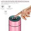 Hot & Cold Flask Bottle Temperature Display Indicator Insulated Stainless Steel Smart Water Bottle, Double Wall Vacuum Intelligent Cup, Hot and Cold Drinks,500ml(Multicolor)(PINK)