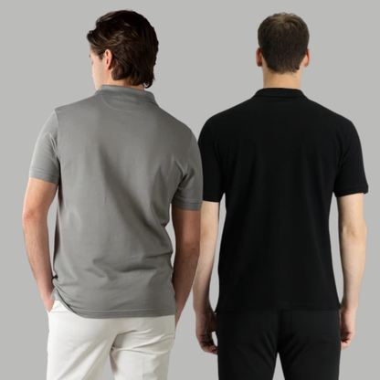Men's Cotton Rich Polo T Shirt | Collar Tshirts | Half Sleeves | Plain (Combo Pack of 2) -Regular Fit (select any 2 )