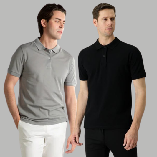 Men's Cotton Rich Polo T Shirt | Collar Tshirts | Half Sleeves | Plain (Combo Pack of 2) -Regular Fit (select any 2 )