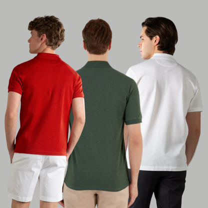 Men's Cotton Rich Polo T Shirt | Collar Tshirts | Half Sleeves | Plain (Combo Pack of 3) -Regular Fit 10