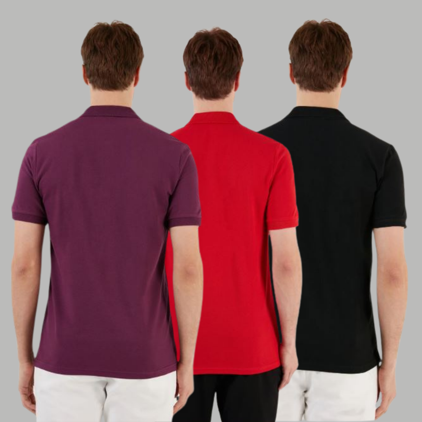 Men's Cotton Rich Polo T Shirt | Collar Tshirts | Half Sleeves | Plain (Combo Pack of 3) -Regular Fit 8