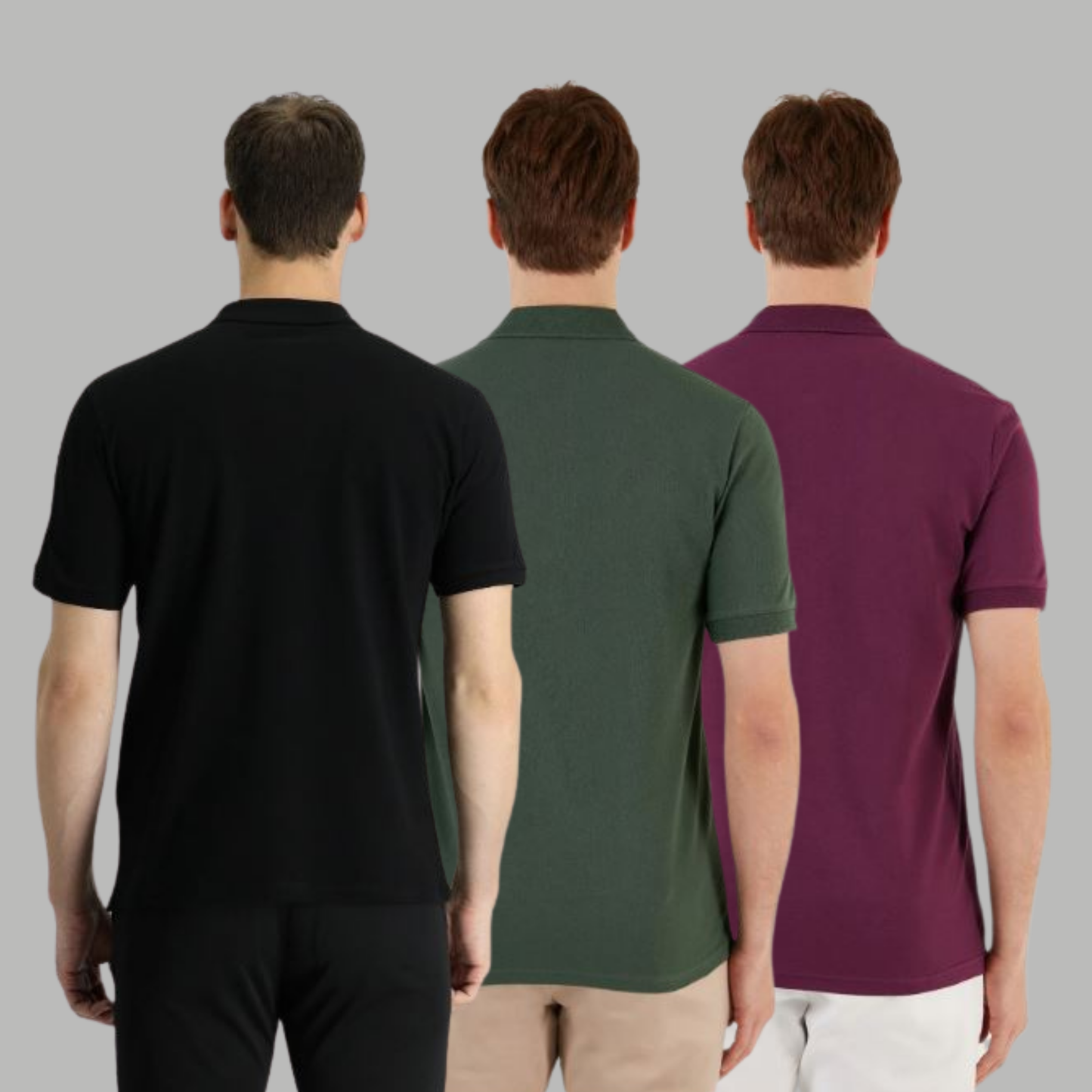Men's Cotton Rich Polo T Shirt | Collar Tshirts | Half Sleeves | Plain (Combo Pack of 3) -Regular Fit 7