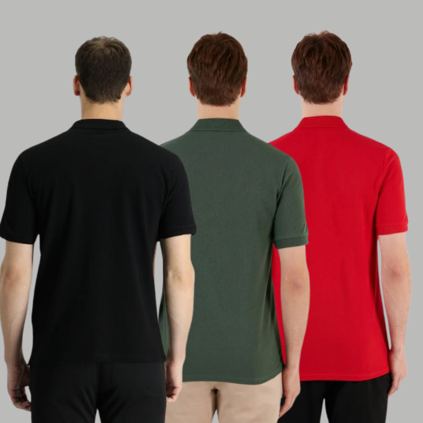 Men's Cotton Rich Polo T Shirt | Collar Tshirts | Half Sleeves | Plain (Combo Pack of 3) -Regular Fit 6