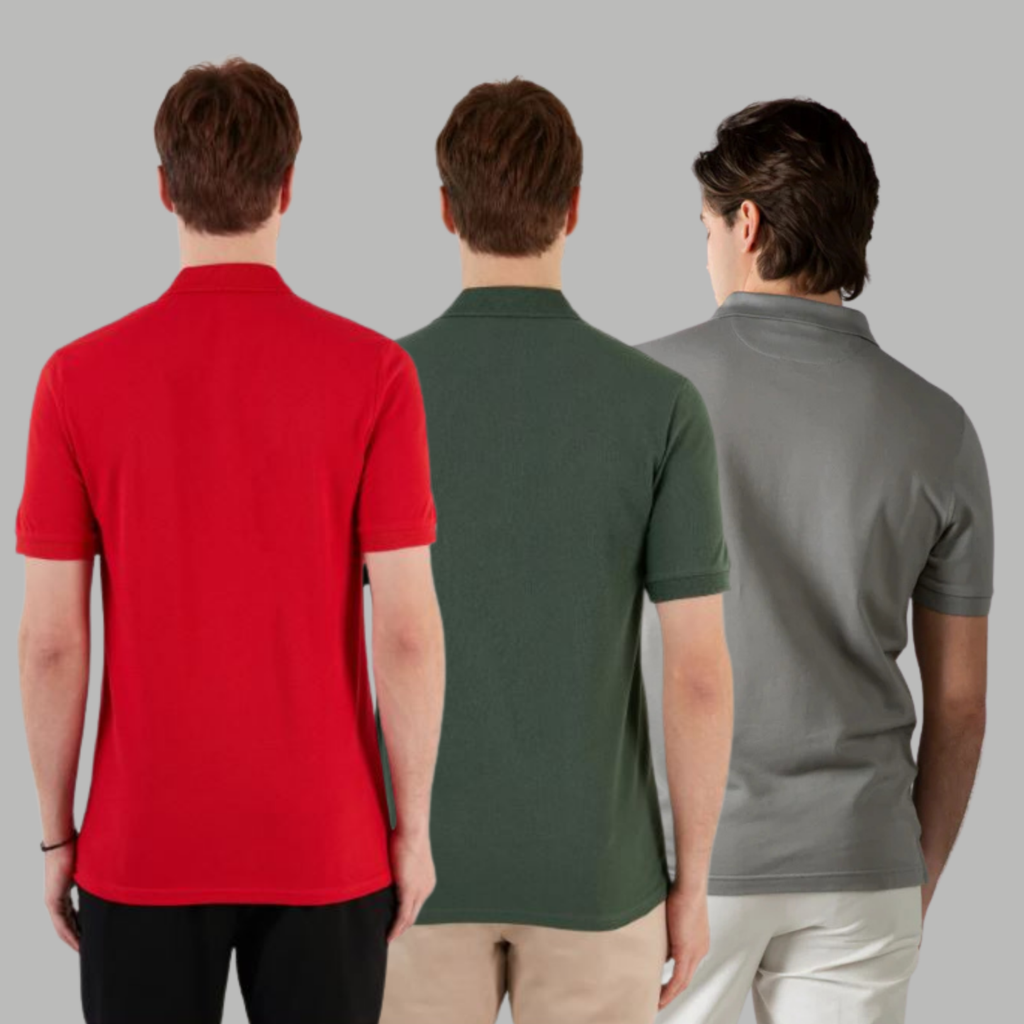 Men's Cotton Rich Polo T Shirt | Collar Tshirts | Half Sleeves | Plain (Combo Pack of 3) -Regular Fit 5