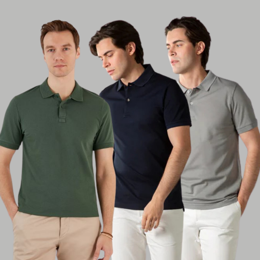 Men's Cotton Rich Polo T Shirt | Collar Tshirts | Half Sleeves | Plain (Combo Pack of 3) -Regular Fit 4