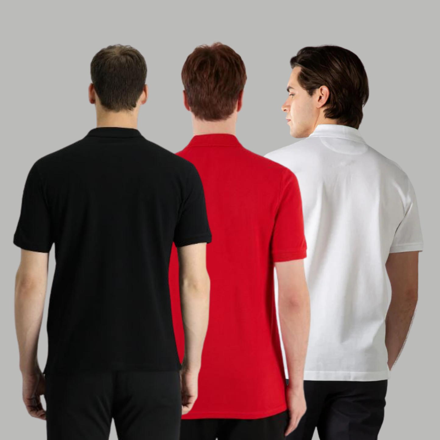 Men's Cotton Rich Polo T Shirt | Collar Tshirts | Half Sleeves | Plain (Combo Pack of 3) -Regular Fit