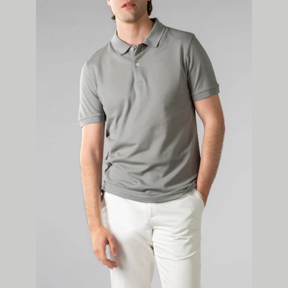 GREY COLOUR POLO REGULAR FIT UNISEX T-SHIRT