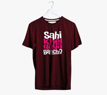 SAHI KHEL GAYA BANCHO PRINT UNISEX T-SHIRT