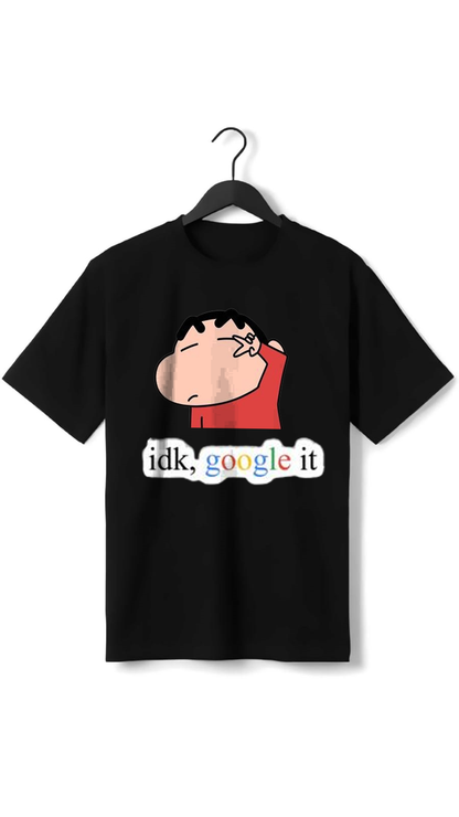 PLUS SIZE IDK,GOOGLE IT, SHINCHAN PRINT UNISEX T-SHIRT