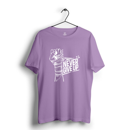PLUS SIZE NEVER GIVE UP PRINT UNISEX T-SHIRT