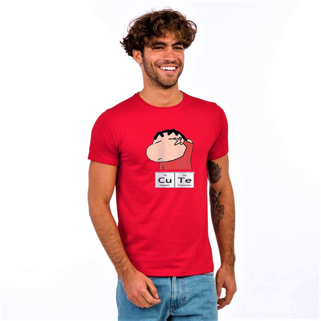 CUTE SHINCHAN CANDY RED PRINT UNISEX T-SHIRT