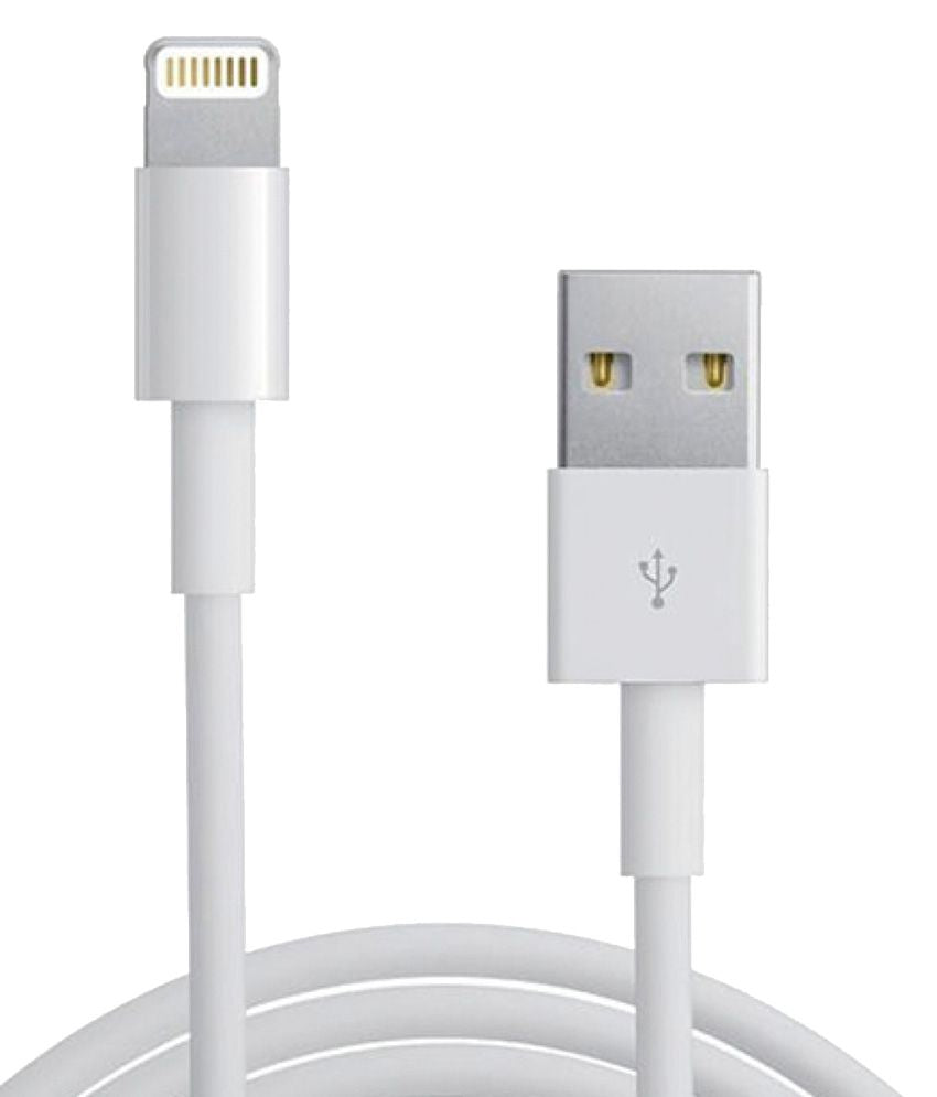 APPLE Lightning charging Cable   (Compatible with Mobile, White, One Cable)