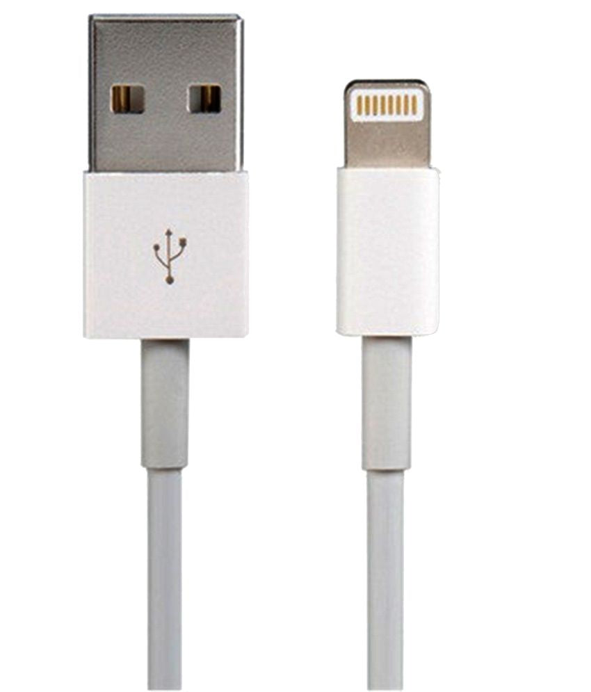 APPLE Lightning charging Cable   (Compatible with Mobile, White, One Cable)