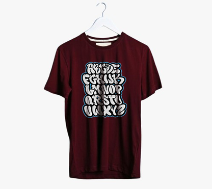 ENGLISH ALPHABETS PRINT UNISEX T-SHIRT