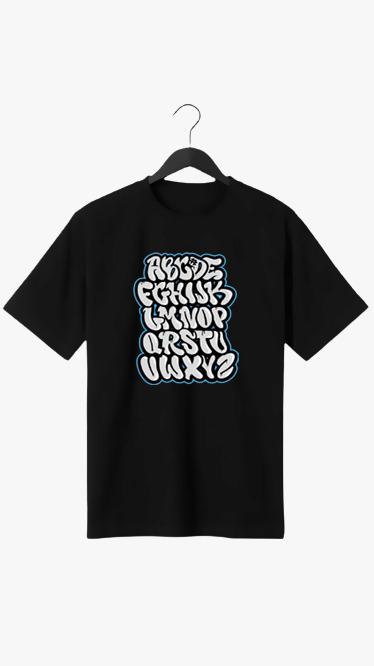 ENGLISH ALPHABETS PRINT UNISEX T-SHIRT