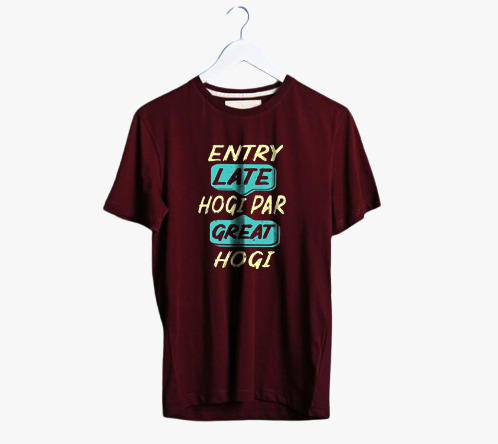 ENTRY LATE HOGI PAR GREAT HOGI PRINT UNISEX T-SHIRT