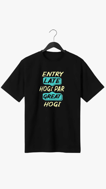 ENTRY LATE HOGI PAR GREAT HOGI PRINT UNISEX T-SHIRT