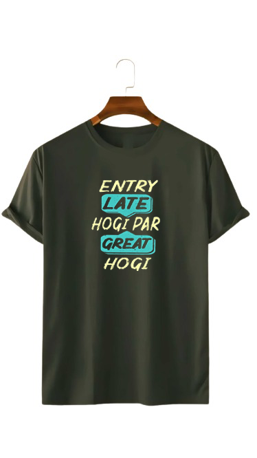 ENTRY LATE HOGI PAR GREAT HOGI PRINT UNISEX T-SHIRT
