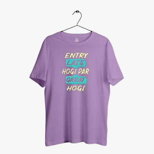 ENTRY LATE HOGI PAR GREAT HOGI PRINT UNISEX T-SHIRT
