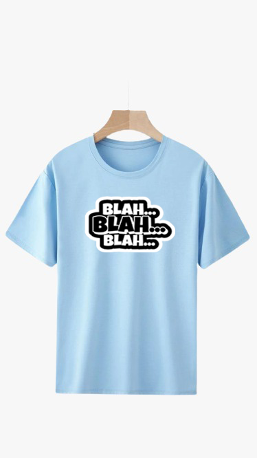 PLUS SIZE BLAH BLAH BLAH PRINT UNISEX T-SHIRT