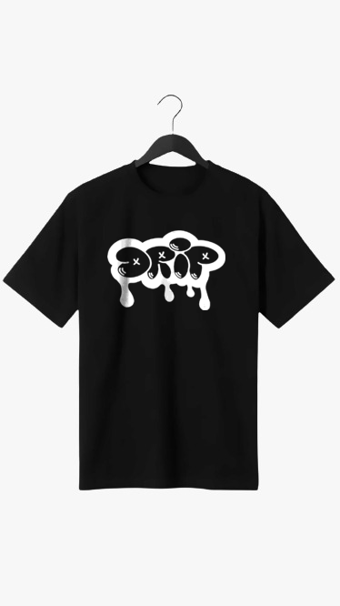 PLUS SIZE DRIP PRINT UNISEX T-SHIRT
