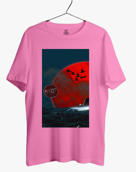 PLUS SIZE DROWNING PRINT UNISEX T-SHIRT