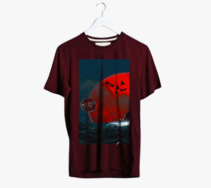 PLUS SIZE DROWNING PRINT UNISEX T-SHIRT