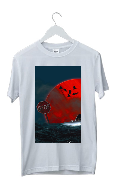 PLUS SIZE DROWNING PRINT UNISEX T-SHIRT