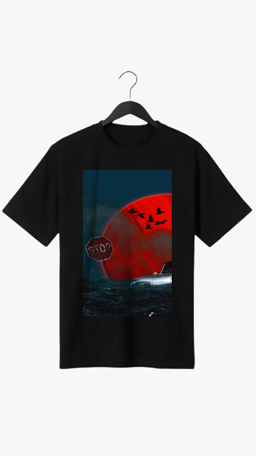 PLUS SIZE DROWNING PRINT UNISEX T-SHIRT