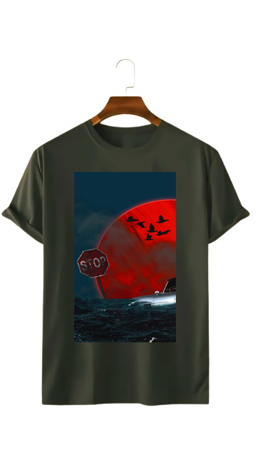 PLUS SIZE DROWNING PRINT UNISEX T-SHIRT