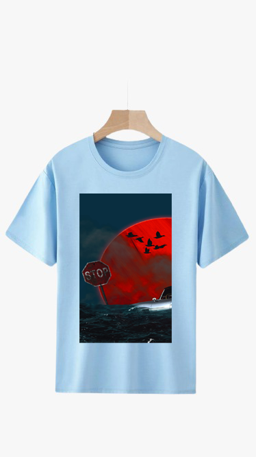PLUS SIZE DROWNING PRINT UNISEX T-SHIRT