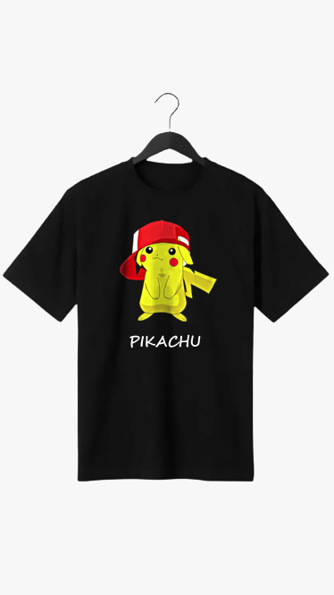 PLUS SIZE PIKACHU PRINT UNISEX T-SHIRT