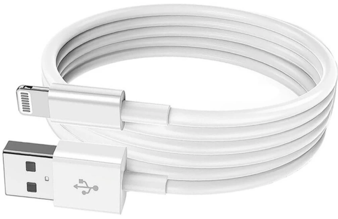 APPLE Lightning charging Cable   (Compatible with Mobile, White, One Cable)
