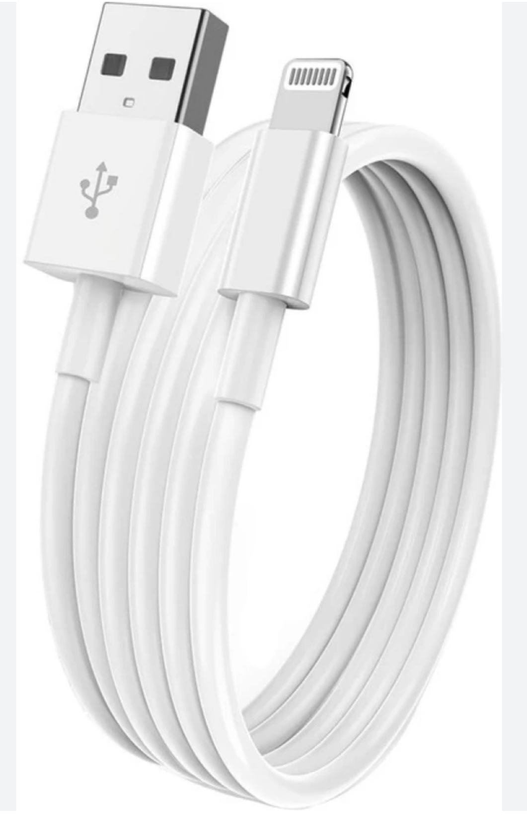 APPLE Lightning charging Cable   (Compatible with Mobile, White, One Cable)