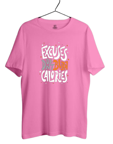 PLUS SIZE EXCUSE DON'T BURN CALORIES PRINT UNISEX T-SHIRT