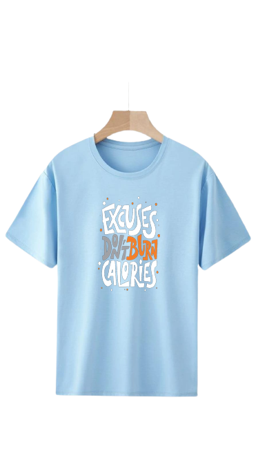 PLUS SIZE EXCUSE DON'T BURN CALORIES PRINT UNISEX T-SHIRT