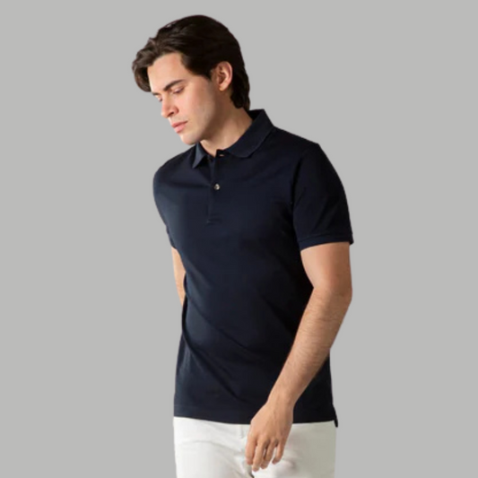 NAVI BLUE COLOUR POLO REGULAR FIT UNISEX T-SHIRT