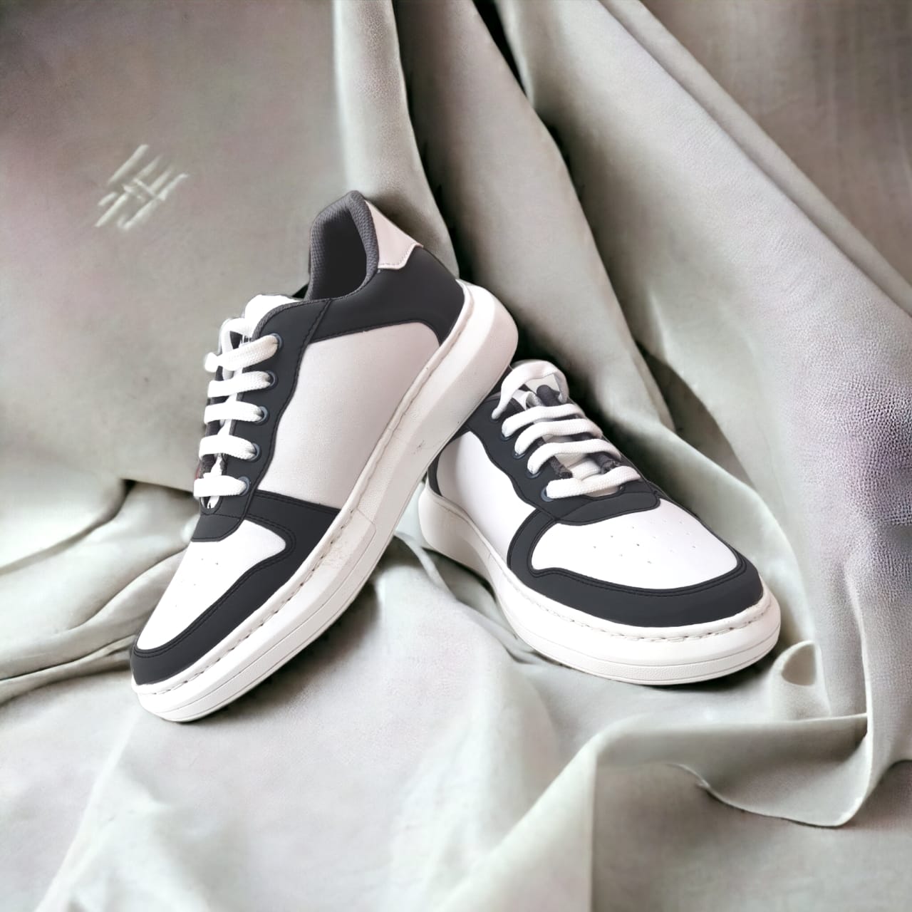 Klan's Soft sole Sneakers - White and Dark grey