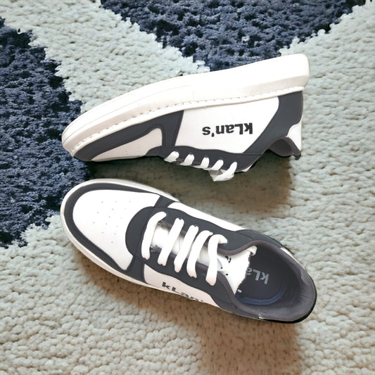 Klan's Soft sole Sneakers - White and Dark grey