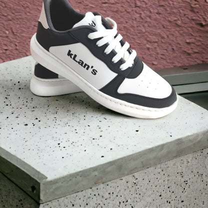 Klan's Soft sole Sneakers - White and Dark grey